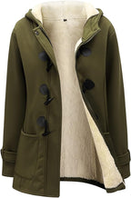 Women’s Sherpa-Lined Duffle Toggle Coat with Hood