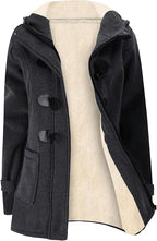 Women’s Sherpa-Lined Duffle Toggle Coat with Hood