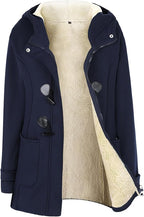 Women’s Sherpa-Lined Duffle Toggle Coat with Hood